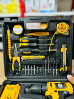 34pcs Double Battery Rechargeable Drill Set