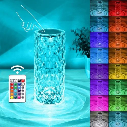 Rechargeable Touch Control Crystal Table Lamp