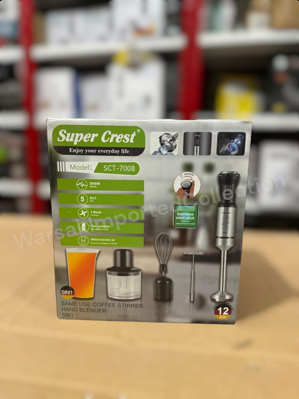 Super Crest 5 in 1 Hand Blender Set SCT-7008