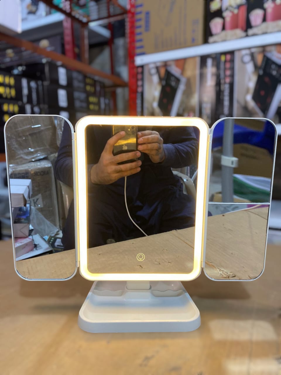 LED Adjustable Cosmetic Mirror