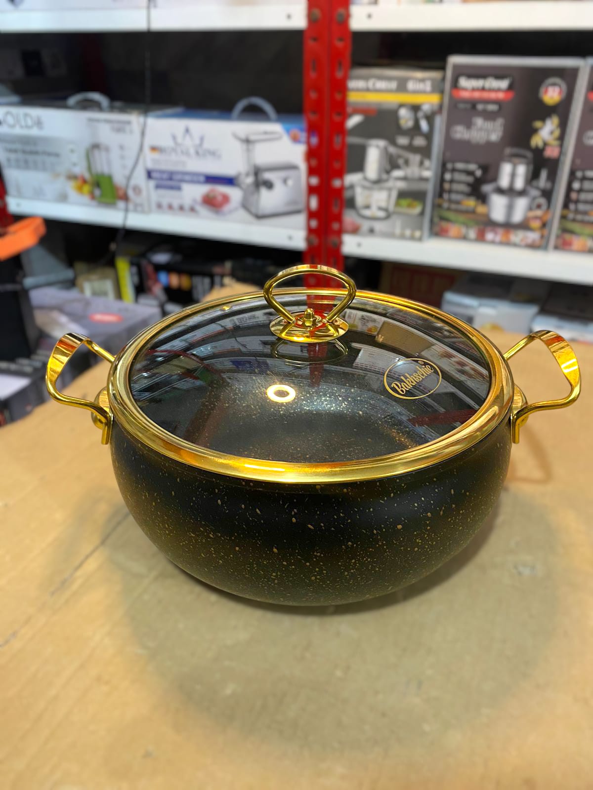 BAKHSCHIE Granite Non-Stick Casserole with Glass Lid