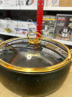 BAKHSCHIE Granite Non-Stick Casserole with Glass Lid